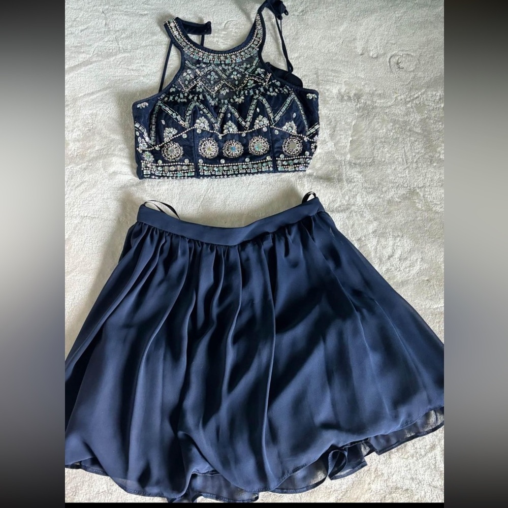 2 piece top and skirt